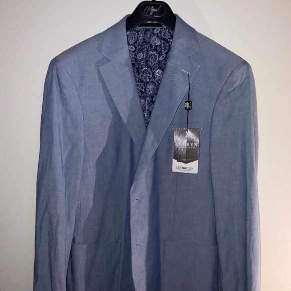 Lauren Ralph Lauren UltraFlex Men’s Blazer – 36R, Light Blue Cotton, NWT - Picture 1 of 9